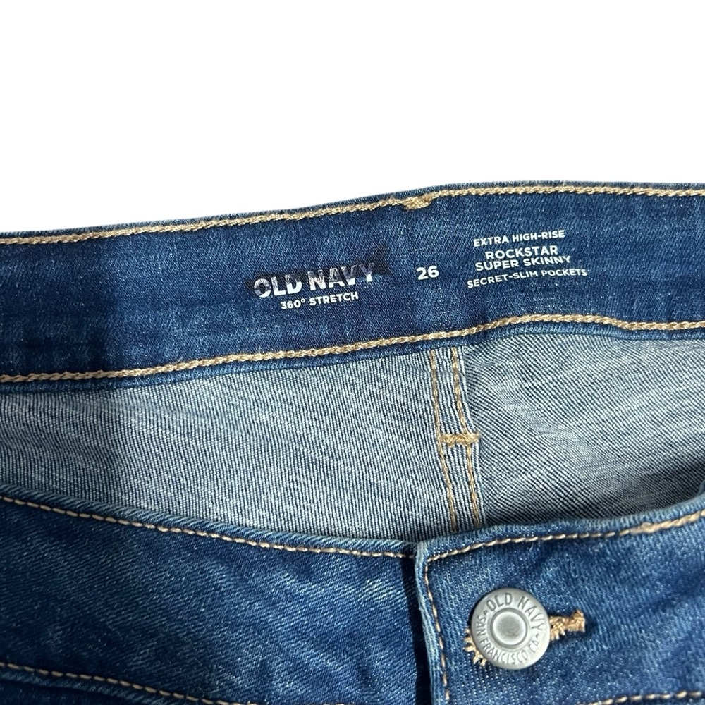 Old Navy Women’s High Rise Rockstar Super Skinny Jeans Sz. 26 - Picture 13 of 15